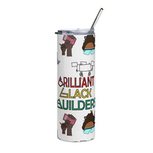 Load image into Gallery viewer, Brilliant Black Builders Tall Stainless Steel Tumbler