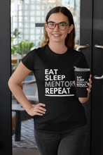 Load image into Gallery viewer, Eat Sleep Mentor Bella+Canvas Unisex Tee - Mentor Gift - Volunteer Gift