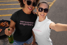 Load image into Gallery viewer, Aerospace Engineer with Heart Bella+Canvas Unisex Tee Women in STEM - Female Engineer - Engineer Gift