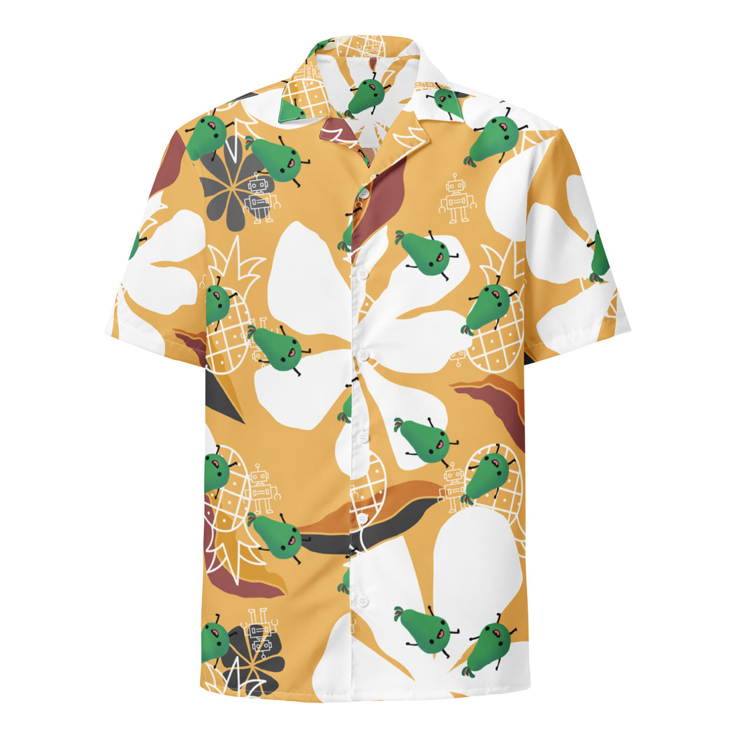 Peary Hawaiian Unisex Button Down Shirt