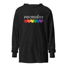 Load image into Gallery viewer, Pearadox Rainbow Hearts Hooded long-sleeve tee
