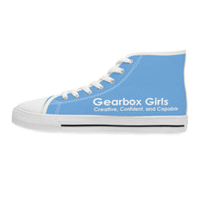 Load image into Gallery viewer, Gearbox Girls Robotics Club Supporting Girls in STEM - Women&#39;s High Top Sneakers
