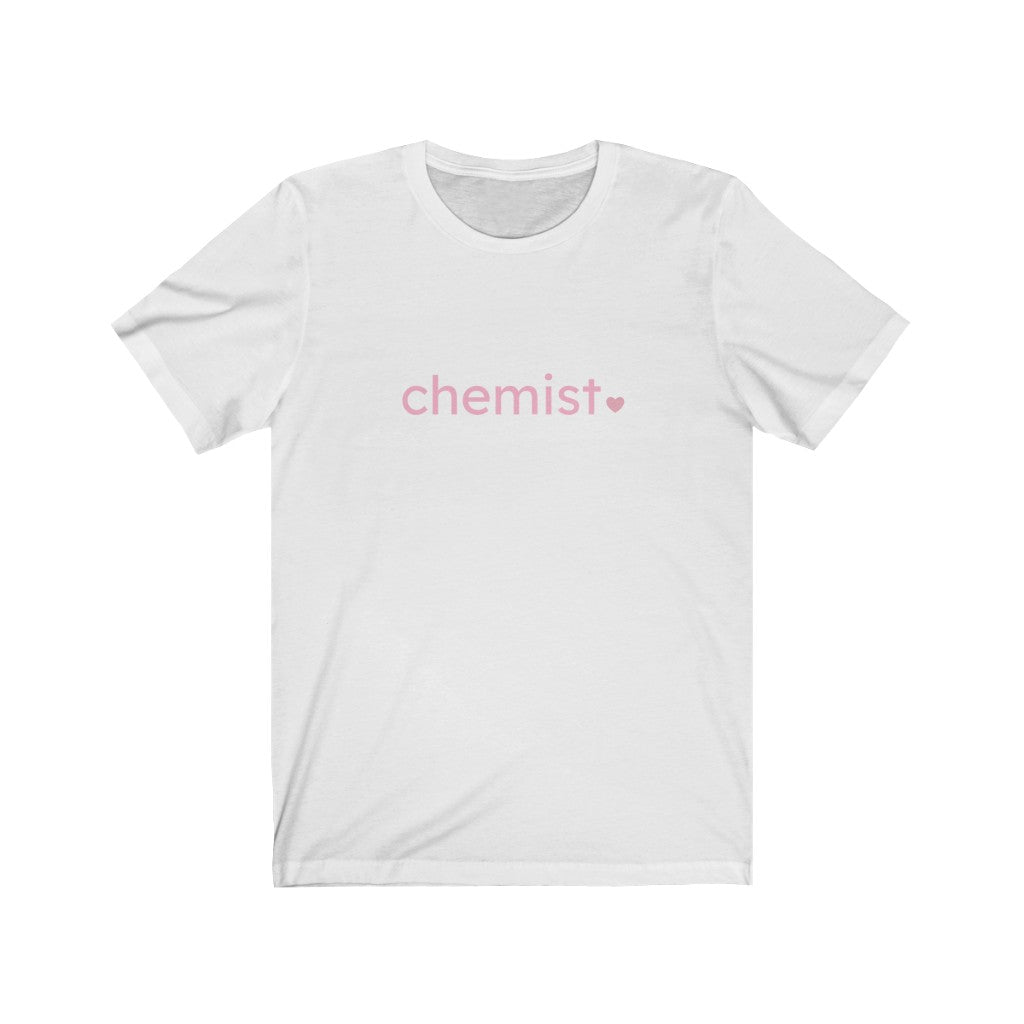 Chemist with Heart Bella+Canvas Unisex Tee- Women in STEM - Female Engineer Gift - STEMinst