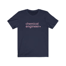 Load image into Gallery viewer, Chemical Engineer with Heart Bella+Canvas Unisex Tee - Female Engineer Gift - STEMinist
