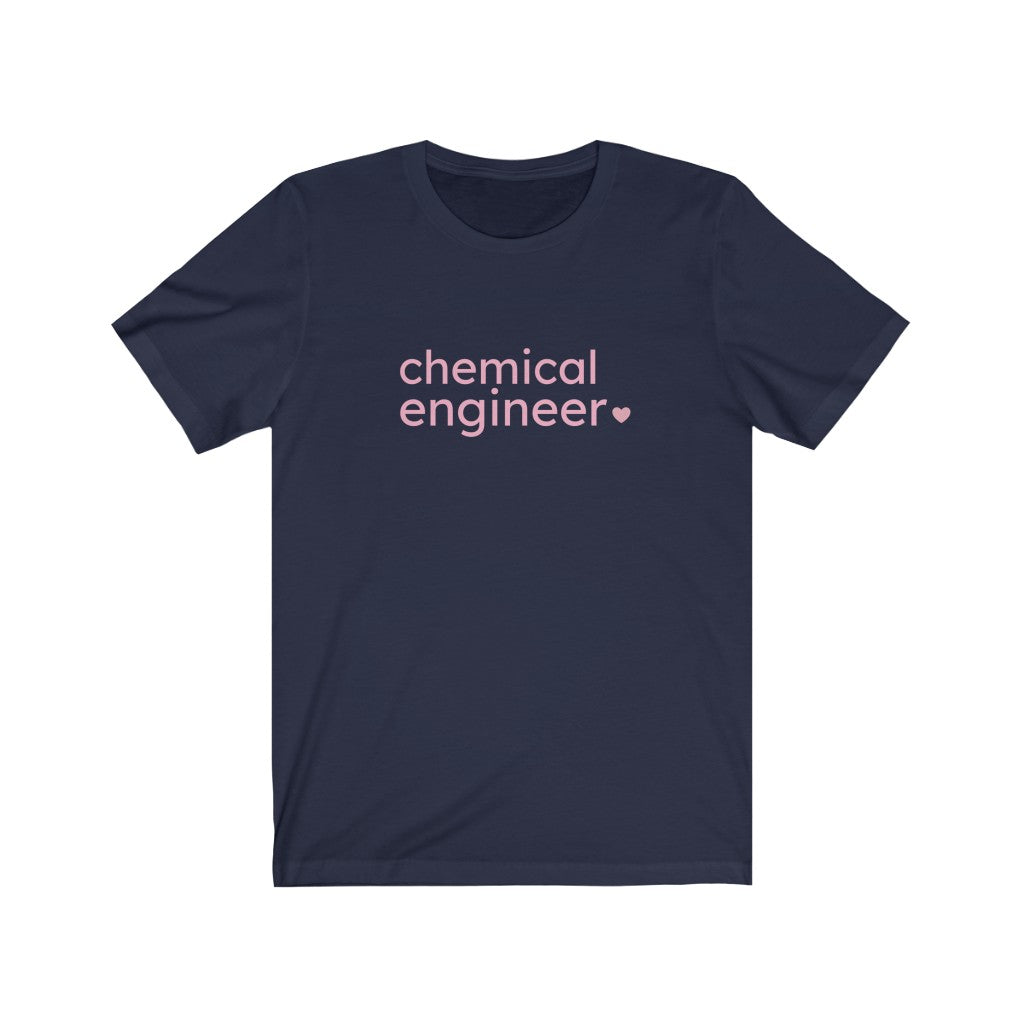 Chemical Engineer with Heart Bella+Canvas Unisex Tee - Female Engineer Gift - STEMinist