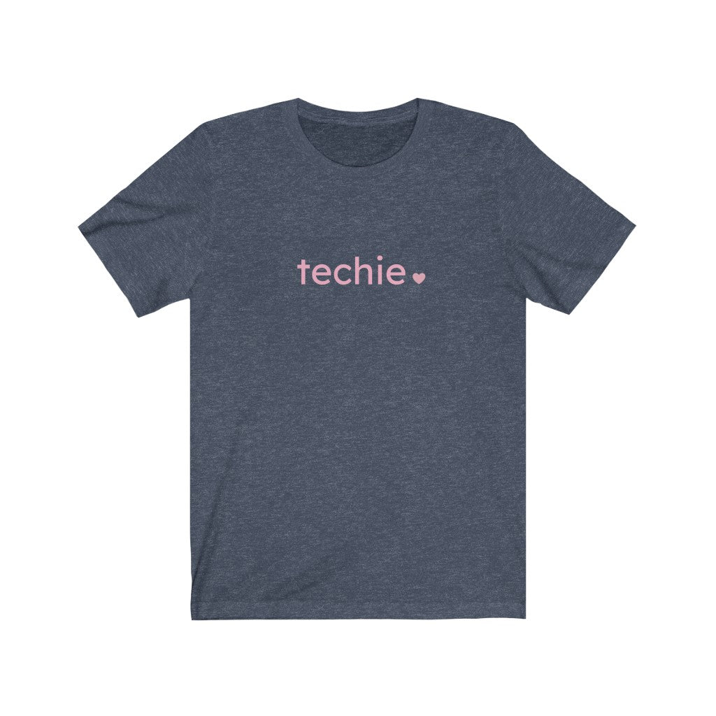 Techie with Heart Bella+Canvas Unisex Tee - Women in STEM - Girls Love Tech Gift