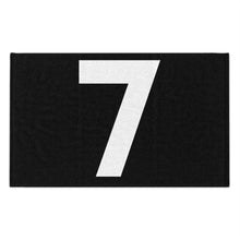 Load image into Gallery viewer, Number 7 Zero Team Rally Towel 11inx18in - Team Number - Jersey Number - Player Number - White
