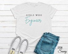 Load image into Gallery viewer, Girls Who Engineer Bella+Canvas Unisex Jersey Short Sleeve Tee
