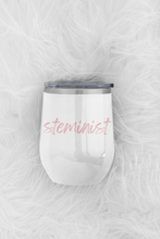 Load image into Gallery viewer, STEMinist Wine Tumbler - Copper Vacuum Insulated Cup, 12oz - Female Engineer Gift - Scientist - Women in STEM - Graduation Gift for Her

