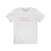 Load image into Gallery viewer, Chemical Engineer with Heart Bella+Canvas Unisex Tee - Female Engineer Gift - STEMinist
