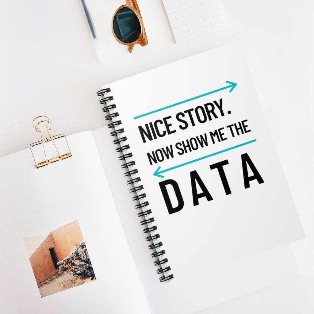 Show Me the Data Spiral Notebook - Talk Data to Me