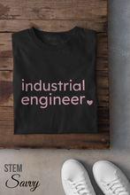Load image into Gallery viewer, Industrial Engineer with Heart Bella+Canvas Unisex Tee Women in STEM - Female Engineer - Engineer Gift
