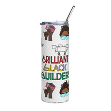 Load image into Gallery viewer, Brilliant Black Builders Tall Stainless Steel Tumbler

